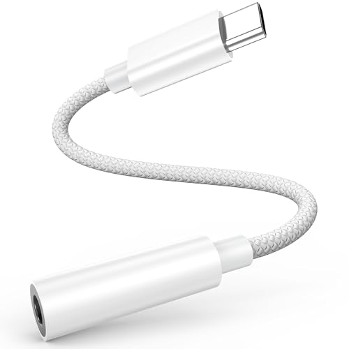 USB C to 3.5mm Headphone Jack Adapter,Braided USB C to Aux Audio Dongle Cable Cord for iPhone17/16/15 Pro Max,Samsung S21-25,Pixel 9/8,iPad Pro,More USB C Devices - color: 1PACK
