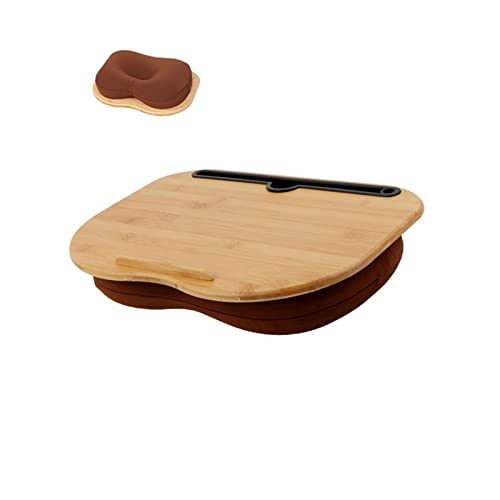 SUMISKY Lap Desk for 14" Laptops-Bamboo Laptop Desk with Cushion & Phone Holder, Portable Laptop Stand with Tray, 15x11 Inches - size: S(15"x11") without Additional Accessories