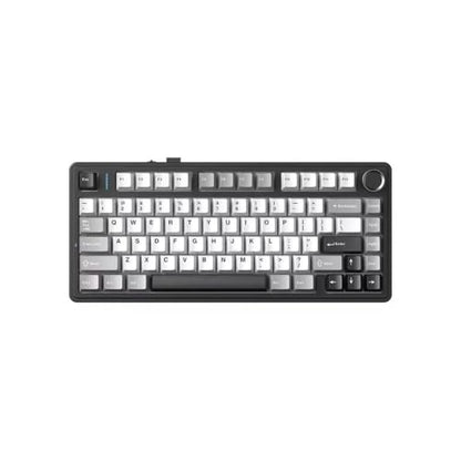 F75HE Mechanical Keyboard Magnetic Switch 75% 80 Keycaps 8K Polling Rate Tri-Mode RGB Hot Swap F75 Wireless Gaming Keyboard(Black and Gray) - color: Black and Gray