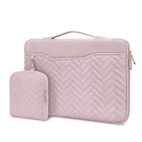 MOSISO 14 inch 360 Protective Laptop Case, 14 inch Laptop Sleeve, Pink | Compatible with HP Lenovo Dell ASUS Acer, HP Stream, Dell Latitude, Lenovo, Rectangle Quilted Bag & Pocket & Small Case - color: Pink, size: 14 inch