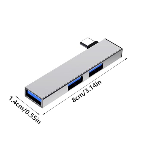 USB C Hubs with 4 Port Data Hubs for Laptop, 2 USB2.0 1 USB3.0, Portable Docking Station for Laptop