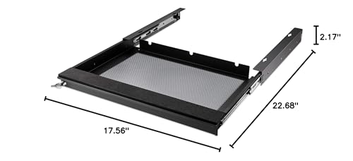 Penn Elcom Under Desk Laptop Drawer, Lockable, for 20” Laptops - Premium Sliding Security Drawers - Model EX-6171B - color: Black