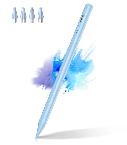 CMARS Active Stylus Pen for Touchscreen, Universal Tablet Pencil for Apple iPad/iPhone/Samsung/Huawei/Xiaomi/Android and More Devices, Rechargeable Digital Pen-Blue - color: Blue