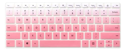 Keyboard Skin Compatible with Microsoft Surface Laptop 6/5/4 13.5" & 15", Microsoft Surface Book 3 13.5 & 15 inch, Surface Laptop Studio 14.4” (Pink Ombre) - color: Pink Ombre 2, size: Compatible with Surface Laptop 4/3