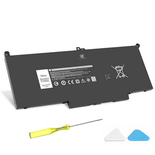 F3YGT 60WH Latitude 7480 7490 Battery 2X39G Replacement for Dell Latitude 12 7000 7280 7290/13 7000 7380 7390 P29S002/14 7000 7480 7490 P73G002 Series DM3WC KG7VF P73G DM6WC [60Wh/7.6V] - size: 9.6*4.13*0.21inch F3YGT
