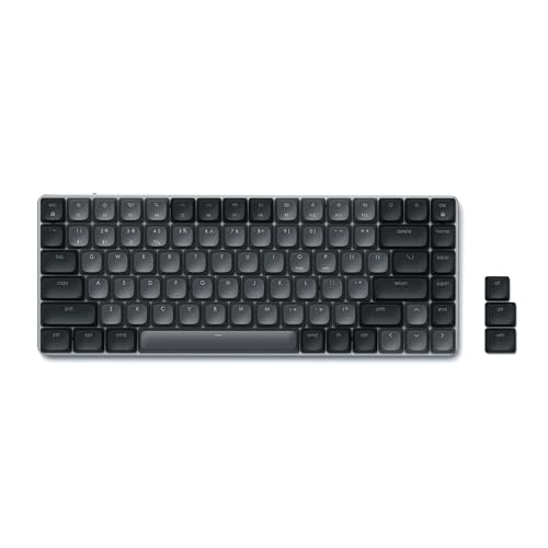 Satechi SM1 75% Mechanical Keyboard, Backlit Bluetooth, Dark Gray/Gray | 84 Keys, Compact Wireless, Gaming, for Mac and Windows - color: Dark Gray/ Gray, size: 84 Keys