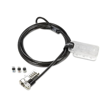 Kensington Universal 3-in-1 Combination Laptop Lock, Computer Security Locking Cable - Resettable Version (K62316WW), Black - size: Universal Fit 3-in-1 combo
