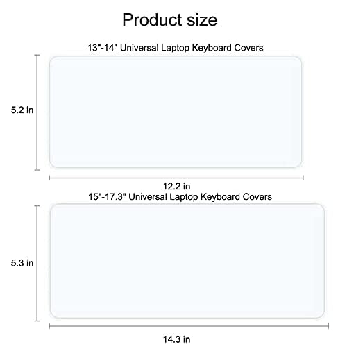 Universal Keyboard Protector Cover Skin for Laptop Notebook 13" 14" 15.6" inch,Ultra Thin Silicone Waterproof Dustproof Keyboard Protector Skin (15"-17.3" Universal Laptop Keyboard Covers) - color: 15"-17.3" Universal laptop keyboard covers