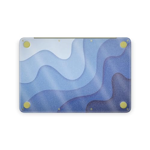 Glossy Glitter Laptop Skin Compatible with Apple MacBook Neo - Papercraft Blue - Premium 3M Vinyl Protective Wrap Decal Cover - Easy to Apply | Crafted in the USA by MightySkins - color: Papercraft Blue, size: MacBook Neo Full Cover Skin, style: Glossy Gl