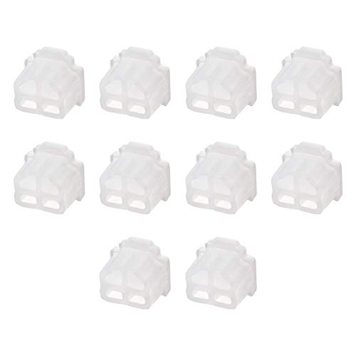 uxcell 10pcs RJ11 Silicone Protector Telephone Modular Port Anti Dust Cap Cover 9.5mmx7.5mm Clear