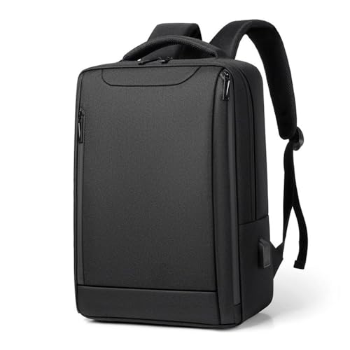 LINGYUE Business Laptop Backpack With USB Charging Port, Waterproof Durable Travel Backback For Men & Women, Anti-Scratch Computer Bag Fits 15.6 Inch, Ideal For Work, And School(Black)