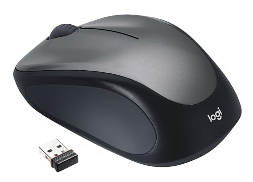 Logitech M317 Compact Ambidextrous 2.4 GHz Wireless Mouse - Colt Glossy | Ambidextrous with 2.4 GHz USB-A Nano Receiver, 1000 dpi optical tracking, 12-months battery life, PC, Mac, laptop compatible - color: Colt Glossy
