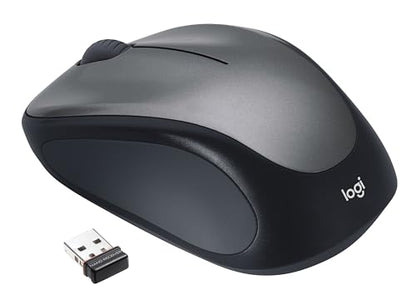 Logitech M317 Compact Ambidextrous 2.4 GHz Wireless Mouse - Colt Glossy | Ambidextrous with 2.4 GHz USB-A Nano Receiver, 1000 dpi optical tracking, 12-months battery life, PC, Mac, laptop compatible - color: Colt Glossy