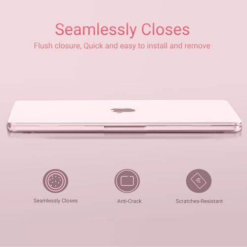 MOSISO Compatible with MacBook Neo Case 13 inch 2026 A3404 A18 Pro Chip | Ultra-Thin Surpass Natural Beauty Seamlessly Closes Protective Hard Shell Case Cover, Crystal Blush - color: Crystal Blush