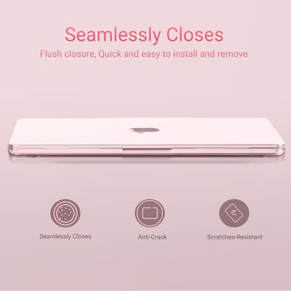 MOSISO Compatible with MacBook Neo Case 13 inch 2026 A3404 A18 Pro Chip | Ultra-Thin Surpass Natural Beauty Seamlessly Closes Protective Hard Shell Case Cover, Crystal Blush - color: Crystal Blush