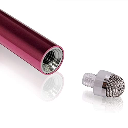 3-Pack 5.3'' Micro-Knit Mesh Tip Capacitive Stylus Pens for Touch Screens with Replaceable Fiber Tips, Universal Stylus Pens and Cleaning Cloth (Hot Pink, Light Blue, Purple) - color: Hot Pink, Light Blue, Purple