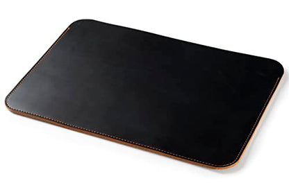 Leather Laptop Sleeve, Handmade Slim Case for MacBook Air 13" (M2) 2024, (M3) 2024 & 15 inch (M3) 2044 - color: New Black & Tobacco, size: 13"