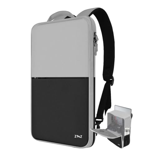 Slim & Expandable Laptop Backpack 17 inch Travel Business Backpack Water Resistant Daypack Bookpack for Most 17 inch NoteBooks，Gray&Black - color: Gray Black