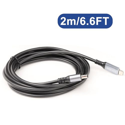 6.6FT USB C to DC 5.5mm x 2.1mm Power Cable Cord, USB C Input to DC5521 20V 5A Output Charging Cable, Work with PD Charger and PD Power Bank - size: 6.6FT