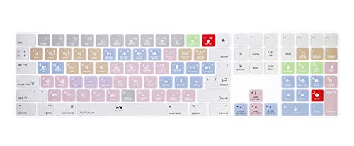 HRH Avid Pro Tools Shortcut Hotkey Silicone Keyboard Cover Keypad Skin for Magic Keyboard with Numeric Keypad A1843 MQ052LL/A Released in 2017/2018(US/EU Layout) - color: Hotkey-Avid Pro Tools