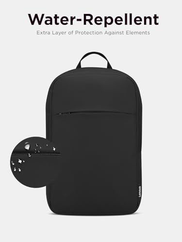 Lenovo Laptop Backpack B215 for Computers Up to 15.6-Inch – Multi Compartment Water Repellant Bag for Travel, Professional Use, College, Work - Black (Large) - size: 15.6 inch