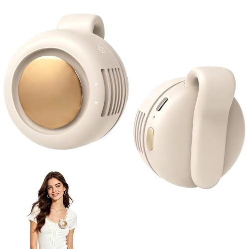 Clip on Fan for Shirt, Clip-On Fans For Shirt, Adjustable Small Whirlwind Fans For Waist, For Outdoor & Travel & Office,Gift (White) - color: White