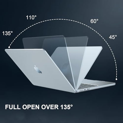 AKIT Compatible with MacBook Air 15 Inch Case 2026 2025-2023 M5 M4 M3 M2 A3448 A3241 A3114 A2941, [Ultra-Thin] [Official Color Match] Shell Laptop Case Protector Cover for Mac Air 15 Inch,Sky Blue - color: Sky Blue