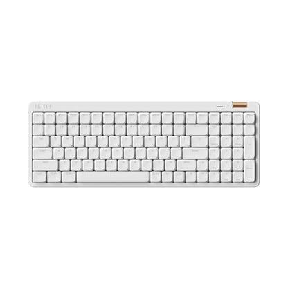 Flow Lite 100 Keys Low Profile Mechanical Keyboard, Swappable Rechargeable Wireless Keyboard with 2.4G Receiver, Bluetooth and Wired Connection for Windows, Mac/ Specter Linear Switches (Off-white) - color: Off-White