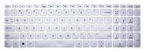 Keyboard Skin Compatible for 17.3" HP Envy 17m-ae111dx 17-bs, 15.6" HP Pavilion X360 15-br075nr, HP Envy X360 15m-bp012dx bp011dx/bp111dx 15m-bq121dx, HP 15-CB 15-CC 15-CD 15-CH 15-BW 15-BS Silver - color: Silver