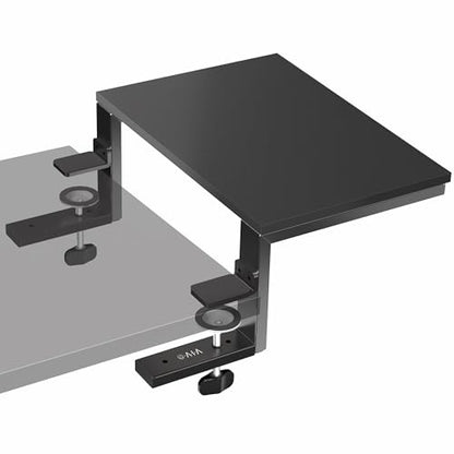 VIVO Clamp-on 15 inch Desk Extension Shelf for Gaming Devices, Ergonomic Computer Monitor and Laptop Riser, Printer Stand, Versatile with Freestanding Feet Included, Desktop Organizer, DESK-SHELF15B - size: 15"