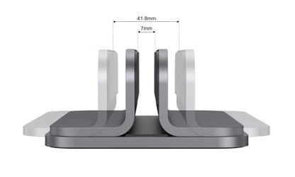 JOKItech Aluminum Laptop Vertical Stand Organizer, Sturdy Laptop Computer Holder Desktop Stand Compatible with new Retina Apple MacBook Pro/Air/Neo, Mac mini & iPad Pro - Spacegrey - color: Spacegrey