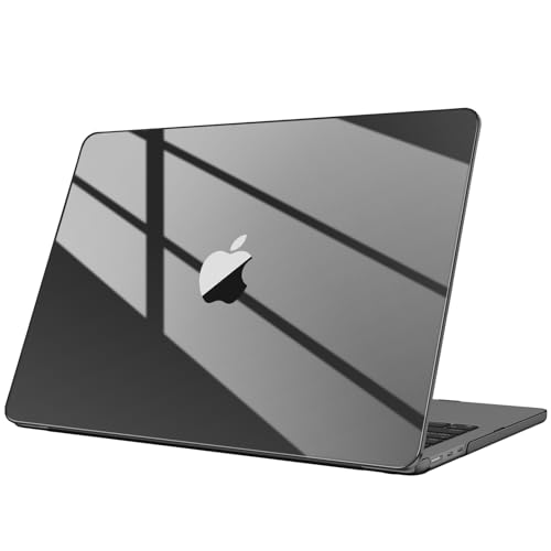Fintie Case for MacBook Air 13.6 Inch A3449 A3240 A3113 A2681 (2022-2026 Release), [Ultra-Transparent] Slim Snap On Hard Shell Cover for MacBook Air 13 Inch with M2 M3 M4 M5 Chip, Crystal Black - color: Crystal Black