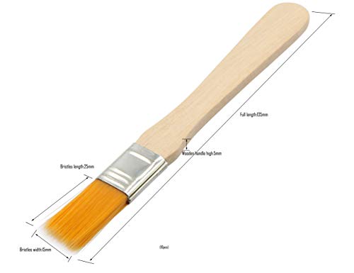 LBY 10pcs Household Cleaning Dusting Brush,135mm(5.31'') Paint Brush Small Size Keyboard Brush Computer Notebook Dusting Brush, Yellow Natural Bristles, Wooden Handle - size: 135mm(5.31'')Dusting Brush