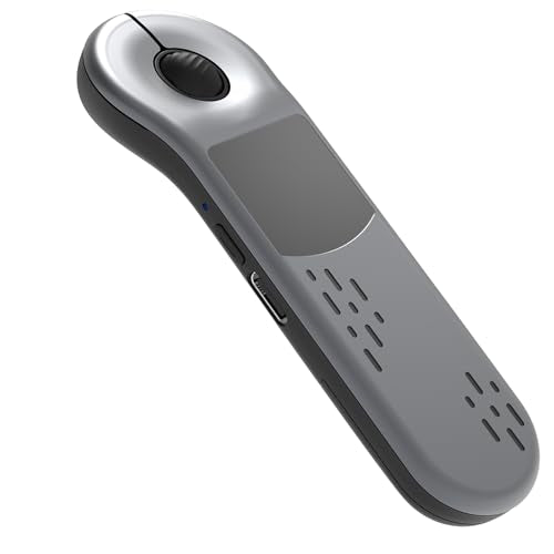 Air Mouse Bluetooth Presenter with Touchpad for PC/iOS/Android, Rechargeable Remote Control for PowerPoint/Keynote/TikTok/Camera/Kindle App (Silver) - color: Silver