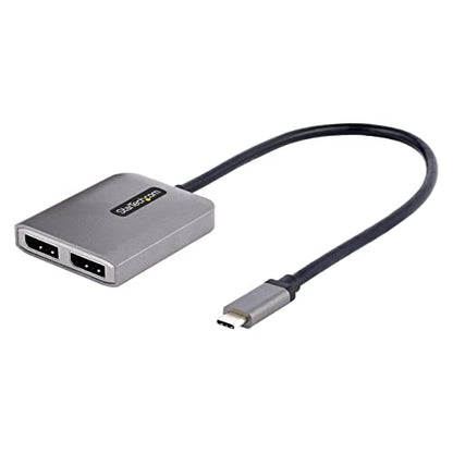 StarTech USB-C Multi-Monitor MST Hub, Dual 5K 60Hz DP, HDR, Windows Only | Laptop display extender, Dual 5K 60Hz, DSC, 2ch audio, HDCP 2.2, Extra-long built-in cable, Windows only - size: 2 x DP 1.4