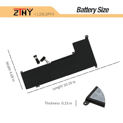 L19C3PF6 L19L3PF4 Battery Replacement for Lenovo IdeaPad 3-17ADA05 V17-IIL | IdeaPad 3-17ARE05 3-17IIL05 3-17IML05 Laptop 82GX 81WF L19L4PF2 L19D4PF2 Battery 5B10W89838 SB10W89845 11.4V 42Wh 3575mAh - size: 10.19*4.68*0.23 inch L19L3PF4