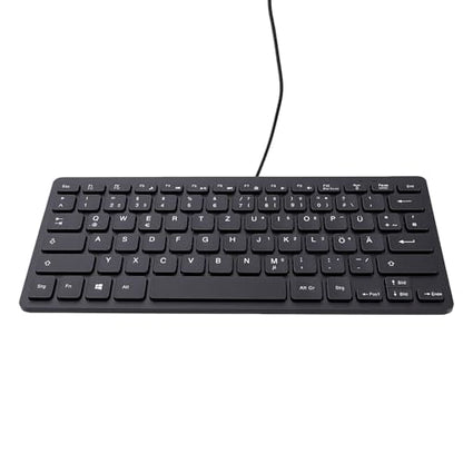 Asixxsix 78 Keys Wired Keyboard, USB Wired Minority Language Keyboard with 1.35M Cable, Plug and Play for Office, Computer and Laptop (German) - size: German