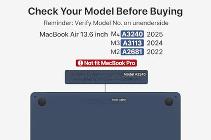 Magnetic Privacy Screen for MacBook Air 13.6"/13" (M2/M3/M4, A2681/A3113/A3240) – Removable Laptop Screen Protector, Blue Light Filter, Anti-Glare 16:10 Matte Display Guard