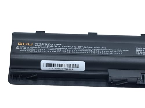 GHU MU06 58Wh Battery Replacement for HP Pavilion G4 G6 G7 G42 G56 G62 G72 DM4 M4, Compatible with 593553-001 593554-001 HSTNN-LB0W