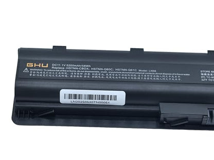 GHU MU06 58Wh Battery Replacement for HP Pavilion G4 G6 G7 G42 G56 G62 G72 DM4 M4, Compatible with 593553-001 593554-001 HSTNN-LB0W