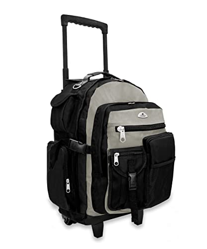 Everest Deluxe Wheeled Backpack, Khaki, One Size - color: Khaki