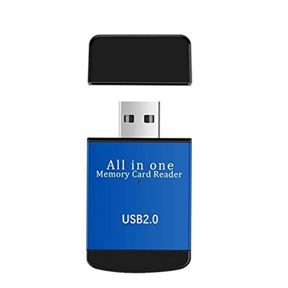 TXY 4 in 1 Card Reader USB2.0 to SD Micro SD TF MS MMC M2 Cardreader for Laptop PC Smart Card Reader SD Card Reader 4 in 1 Card Adapter (Blue) - color: Blue