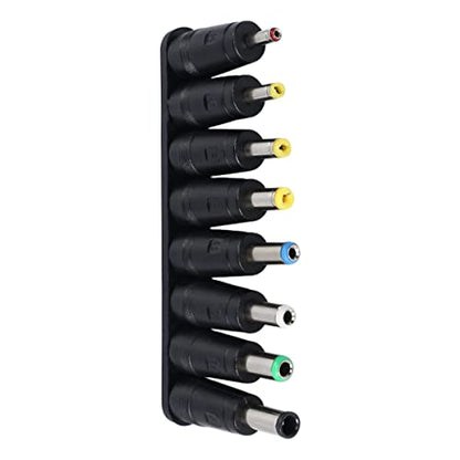 DC Adapter Connector Set - 8 Pack Power Adapter Tips Female 5.5x2.1mm to Male Multi Size Connectors for Monitor Webcam Router Mini PC CCTV Bluetooth Speaker