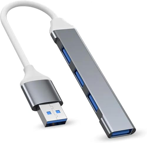 USB Hub Multiport Adapter 4 Ports USB Splitter USB Expander for Laptop, Xbox, Flash Drive, HDD, Console, Printer, Camera, Keyborad, Mouse and More