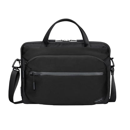 Targus 13–14 Inch Work+ 3-in-1 Tech Brief, Modular Laptop Briefcase with Detachable Tech Pouch Sling, 360 Laptop Protection, Anti-Theft Zippers, Trolley Strap, Black TBS969GL