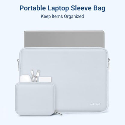MOSISO Laptop Case 13.3 inch, 13-13.3 inch Laptop Sleeve with Small Case | Compatible with MacBook Air/Pro 13/Pro 14 M5 M4 M3 M2 M1, HP Dell ASUS Lenovo, Neoprene Computer Sleeve Bag, Baby Blue - color: Baby Blue, size: 13.3 inch