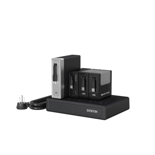 Gitryin Modular Laptop Charging Station, 140W, 65W, 2 * 40W Retractable USB C Chargers, 8 Type C Ports with Cooling Power Strip, 285W Charging Hub