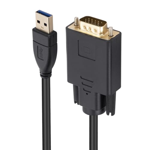 1.8m USB 3.0 to VGA Male Cable Converter Adapter 1080P USB3.0 Male to VGA Male for Laptop UHD External Video Projector