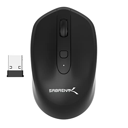 SABRENT 2.4GHz Rechargeable Wireless Mouse with Adjustable Resolution (MS-RCWM) - size: Rechargeable Wireless