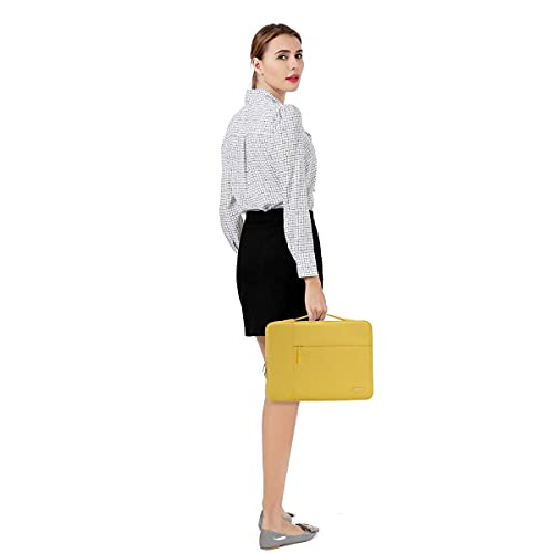 MOSISO Laptop Case 13.3 inch, 13-13.3 inch Laptop Sleeve with Handle Compatible with MacBook Air/Pro 13/Pro 14 M5 M4 M3 M2 M1,HP Dell ASUS Lenovo, Polyester Multifunctional Computer Bag, Yellow - color: Yellow, size: 13.3 inch